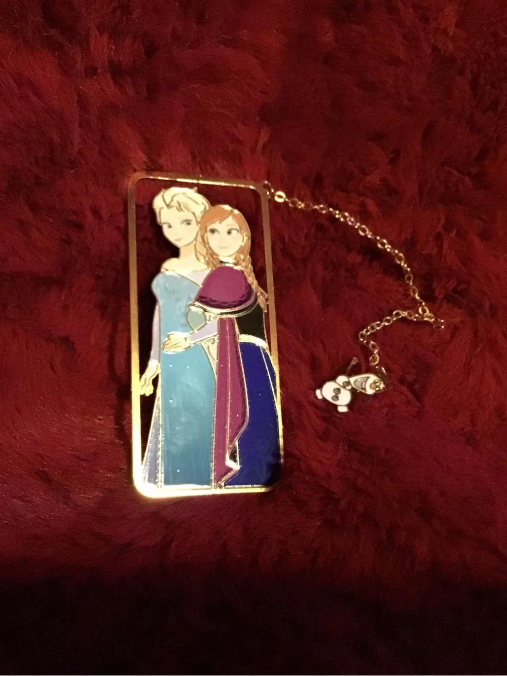 Frozen Sisters Enamel Bookmark - Blue & Purple